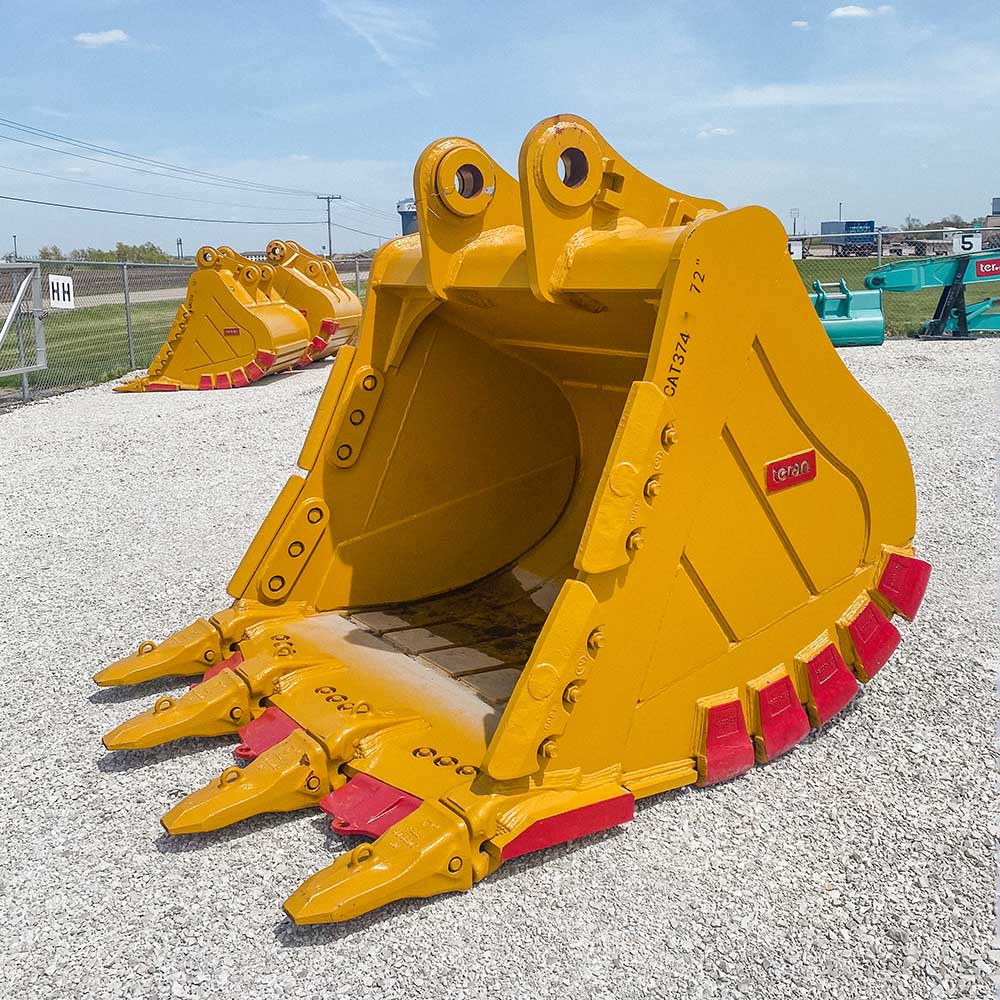 Teran Extra Heavy Duty Excavator Bucket | Model BKT-374 HDX | Digging Width 50", 72", 84" Inch | Capacity 2.3 to 3.65 Cubic Meters | For Excavators