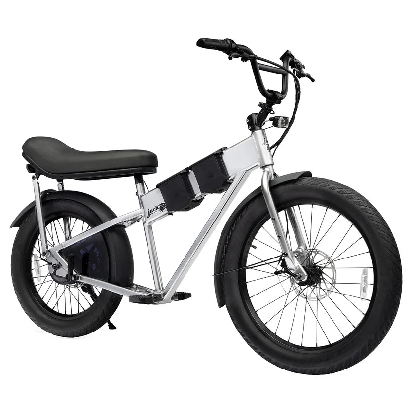 JackRabbit | Micro Electric Bike | Model MG Doble | Lightweight 2-Up Electric Micro Hauler | 20” & 24” Street Tires | 749W Cargo Motor | 48+ Mile Range | For Urban, Travel & Everyday Missions