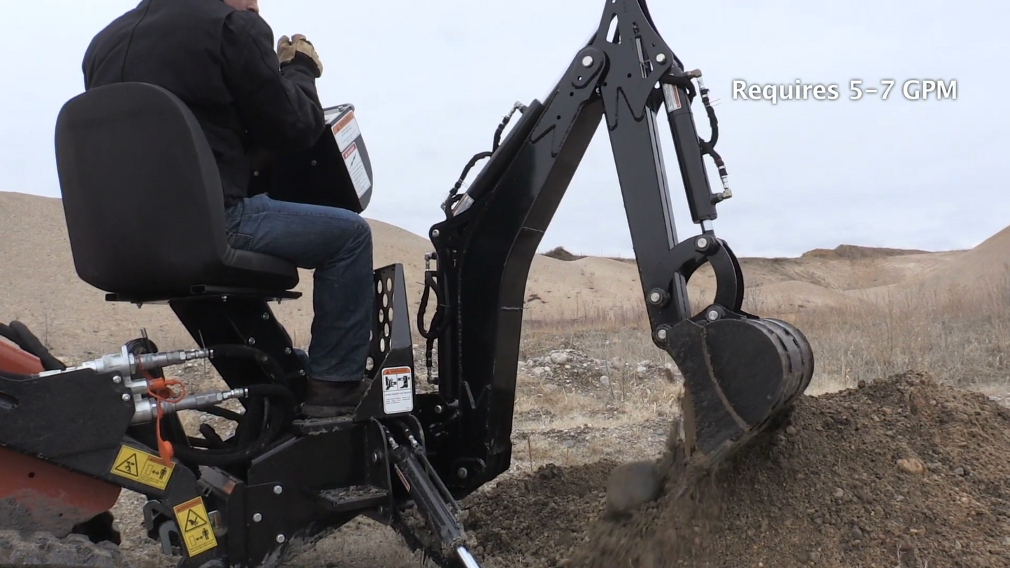 Erskine Mini Backhoe | BH-780 Model | Hydraulic System 2-7 GPM | For Mini Skid Steer