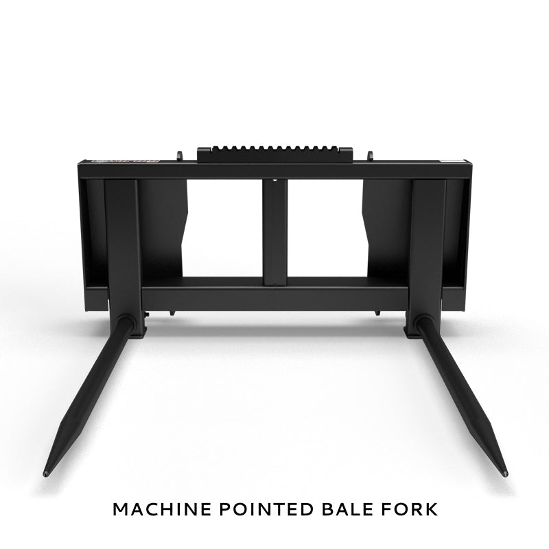 Virnig Hay Handling Machine Pointed Bale Spears | Models BSV48, BFV48, CBV48, SSV48 & BASS66 | Widths 45.5" To 66.5" | Hydraulic Flow 15 To 25 GPM | For Skid Steer