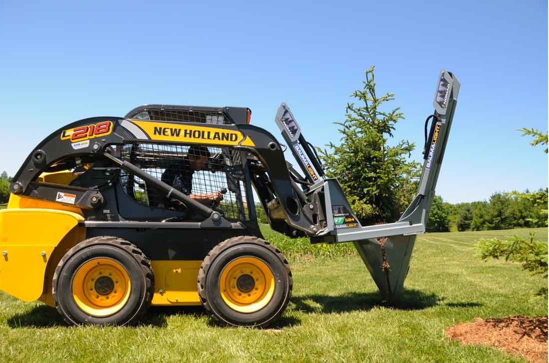 Baumalight Tree Spade Small Fixed Compact | Model ST324 | Capacity 24" Root Ball | Hydraulic Flow 5 To 20 GPM | For Telehandler & Skid Steers
