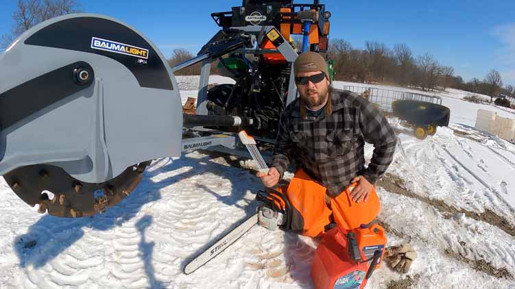 Baumalight | 3 Point Hitch Stump Grinder | 3P34 | 34" Rotor | 50-80 HP | For Tractor