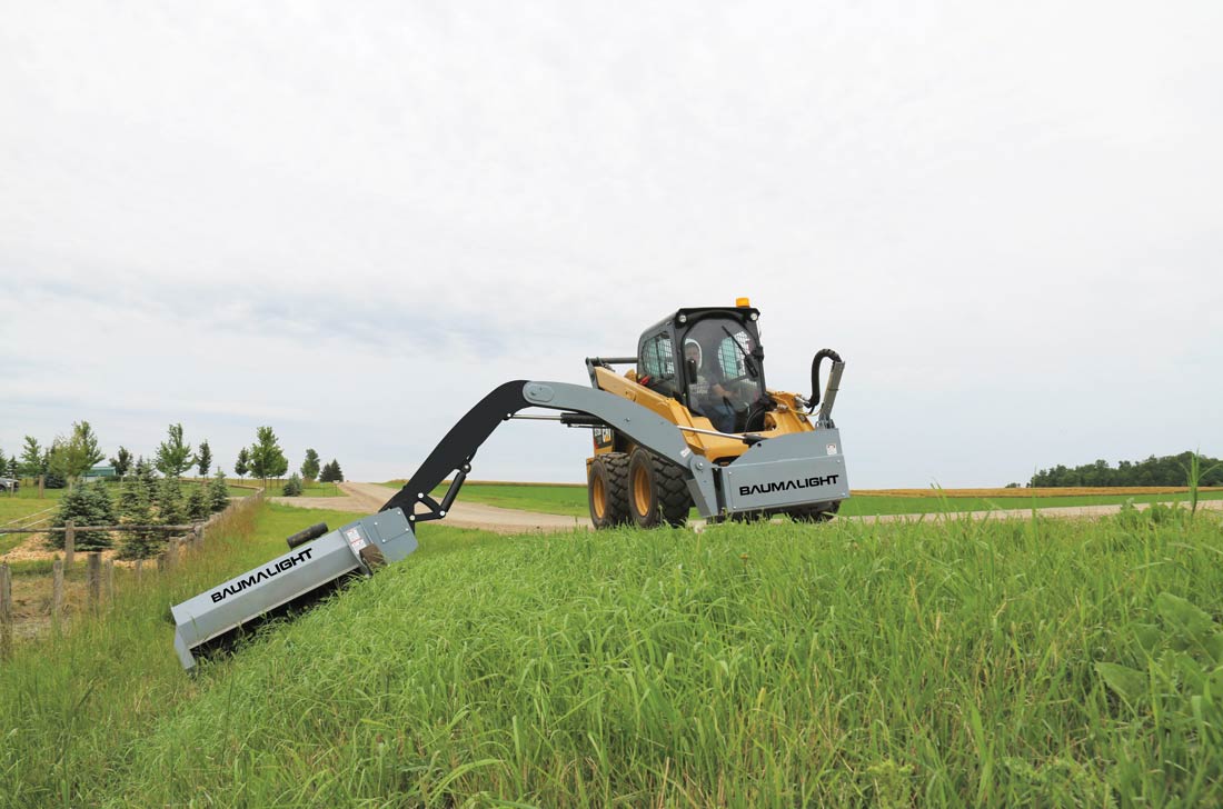 Baumalight Boom Mower | Model SWA/SWF Series | Reach 6' To 14' | Cutting Width 48" & 60" | Hydraulic Flow Range 15-35 GPM | For Skid Steers