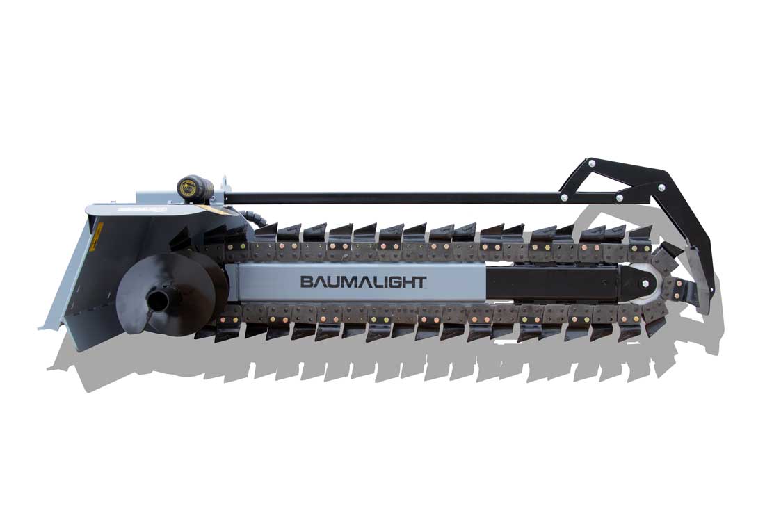 Baumalight Trencher | Model TN-560 | Width 6 - 10" | Trench Depth 60" | Hydraulic Flow Range 15-25 GPM | For Skid Steers