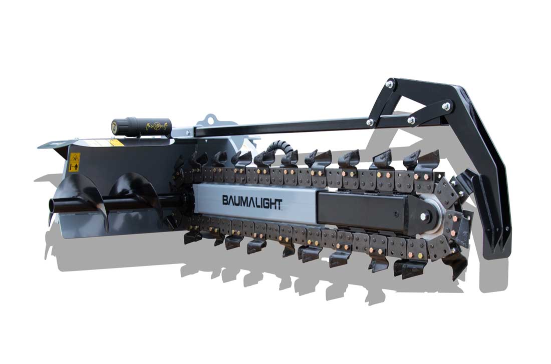 Baumalight Trencher | Model TN-560 | Width 6 - 10" | Trench Depth 60" | Hydraulic Flow Range 15-25 GPM | For Skid Steers