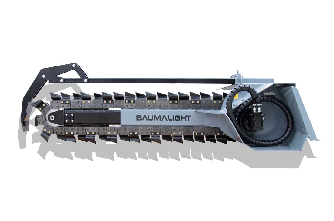 Baumalight Trencher | Model TN-560 | Width 6 - 10" | Trench Depth 60" | Hydraulic Flow Range 15-25 GPM | For Skid Steers