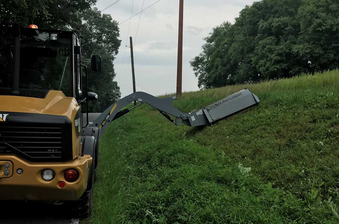 Baumalight Boom Mower | Model SWA/SWF Series | Reach 6' To 14' | Cutting Width 48" & 60" | Hydraulic Flow Range 15-35 GPM | For Skid Steers