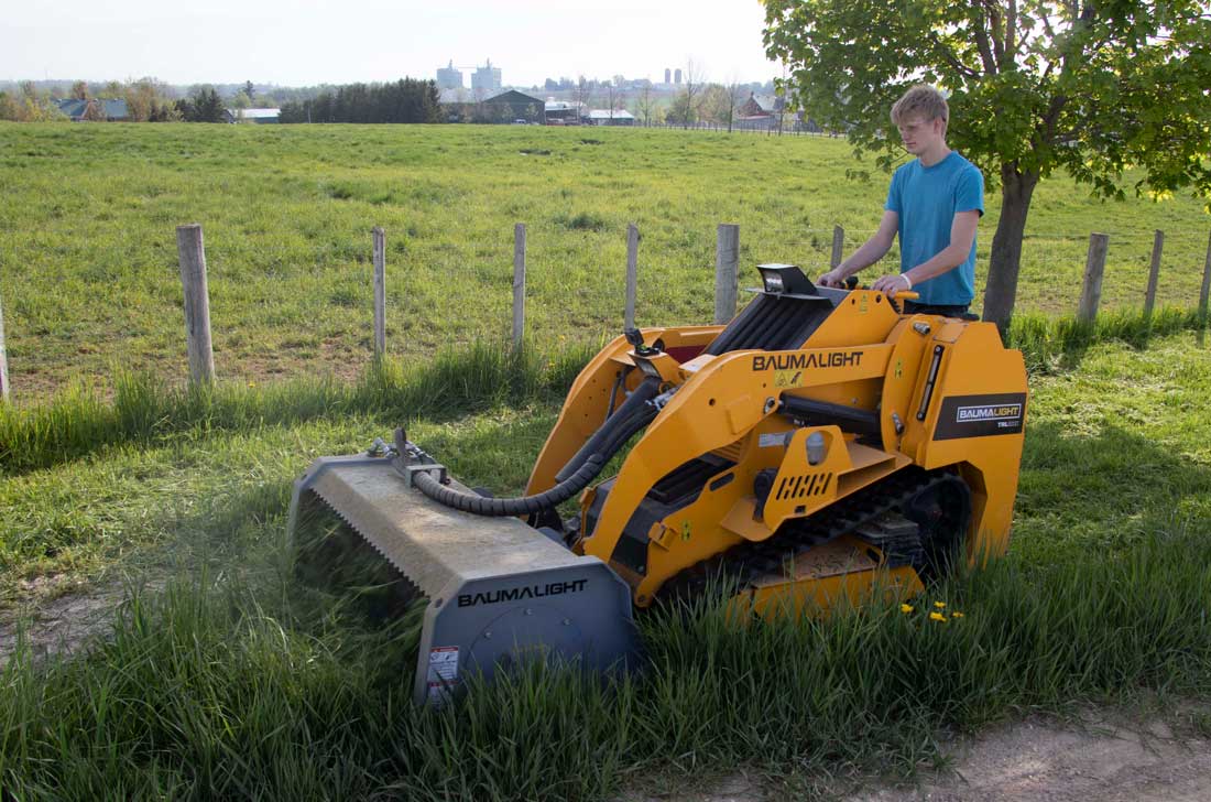 Baumalight Flail Mower | Model FMM-148 | Cutting Width 48" Inches | Hydraulic Flow Range 8 To 15 GPM | For Mini Skid Steers