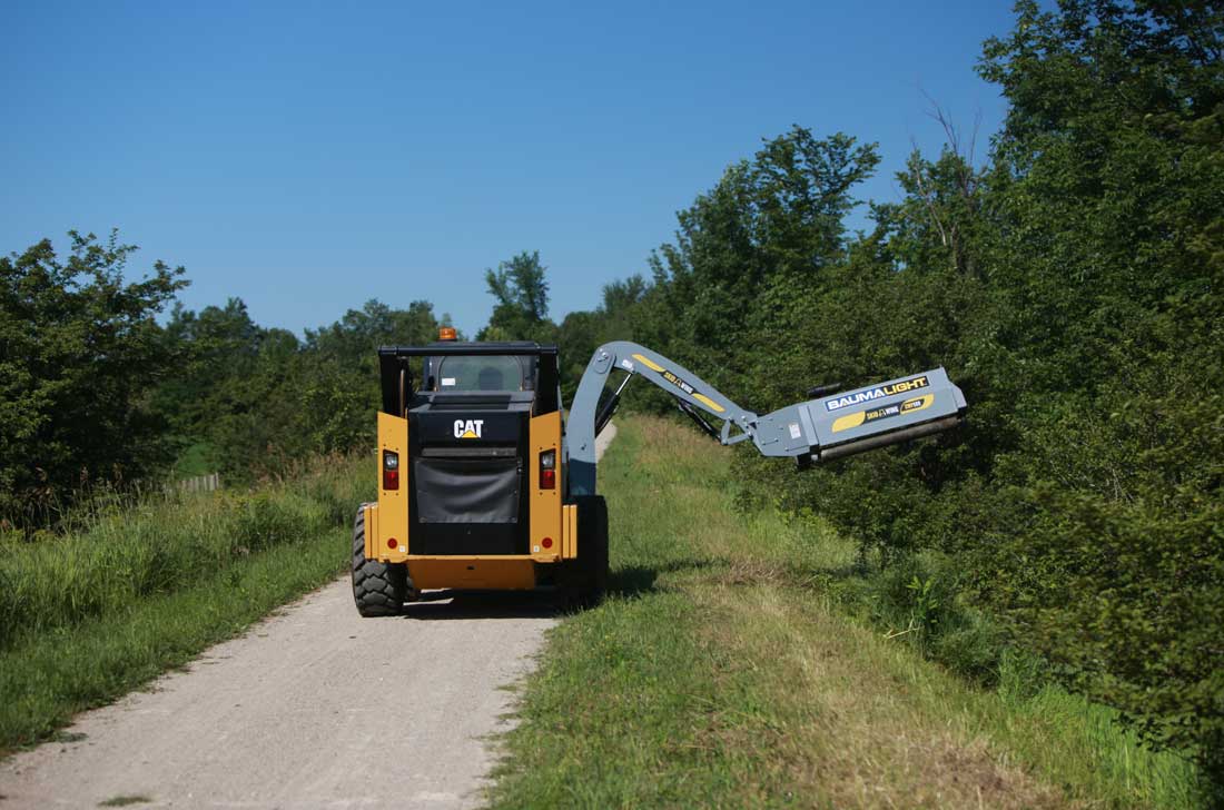 Baumalight Boom Mower | Model SWA/SWF Series | Reach 6' To 14' | Cutting Width 48" & 60" | Hydraulic Flow Range 15-35 GPM | For Skid Steers