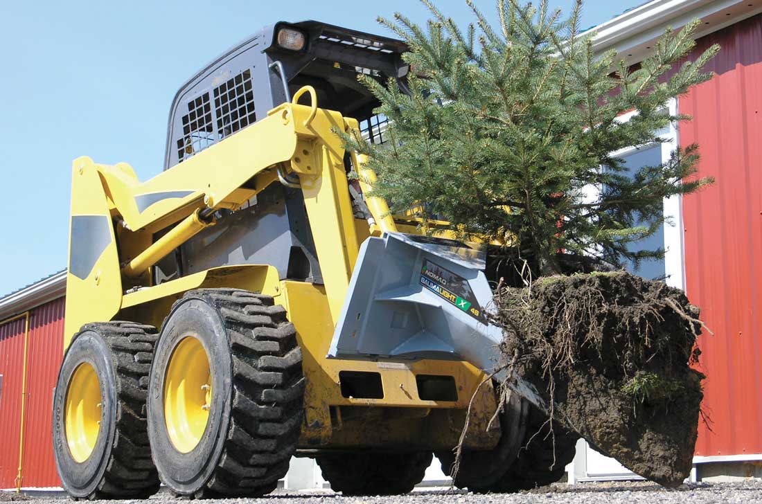 Baumalight | Tree Spades | Tree Scoop | X4S | 28" Scoop Width (44" Plate) | Small Tree Transplanting | For Skid Steer