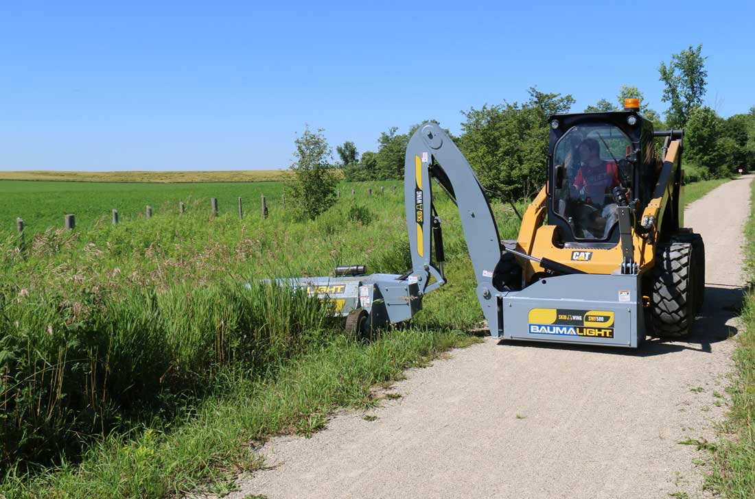 Baumalight Boom Mower | Model SWA/SWF Series | Reach 6' To 14' | Cutting Width 48" & 60" | Hydraulic Flow Range 15-35 GPM | For Skid Steers