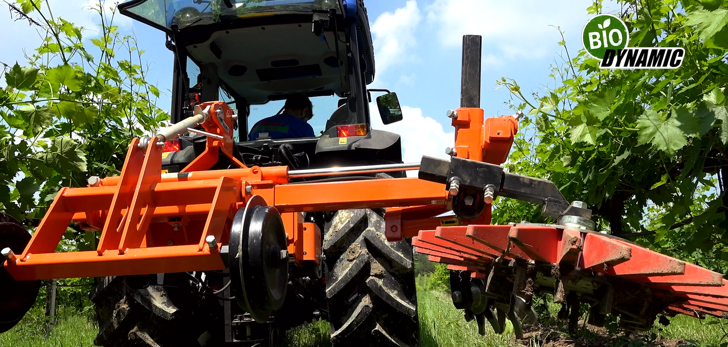 Rinieri Tool Holder Bio-Dynamic (with Finger Weeder) | Row Width 63" - 118" inches | Horsepower 50-80 HP | For Tractors