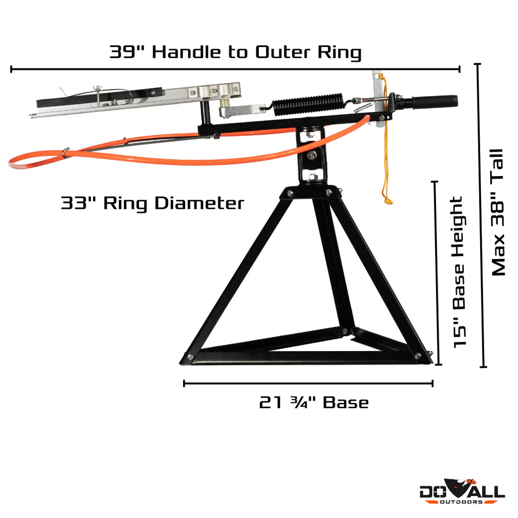 Do All Traps Clayhawk Full Cock Trap | Throwing Arm Reach 39" | Ring Diameter 33" | Maximum Height 38" Tall