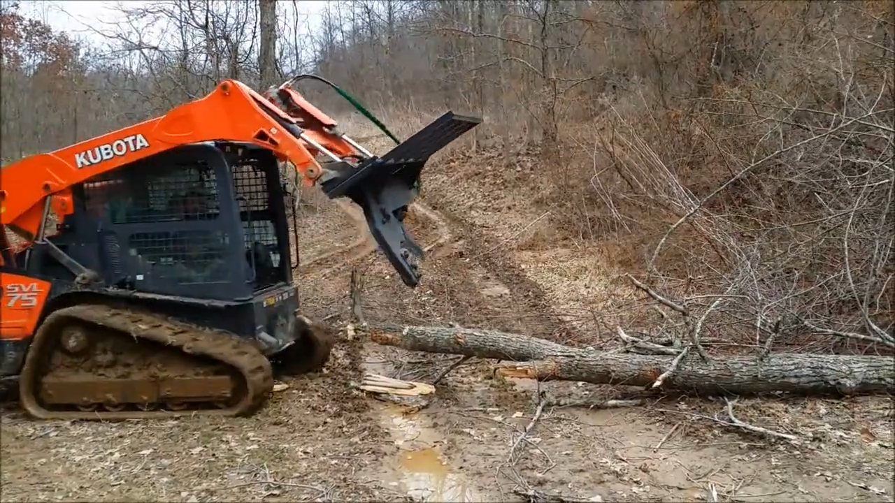 CID Tree Shear Attachment | Cutting Capacity 12" inches | Shearing Force 30 Tons | For Skid Steer