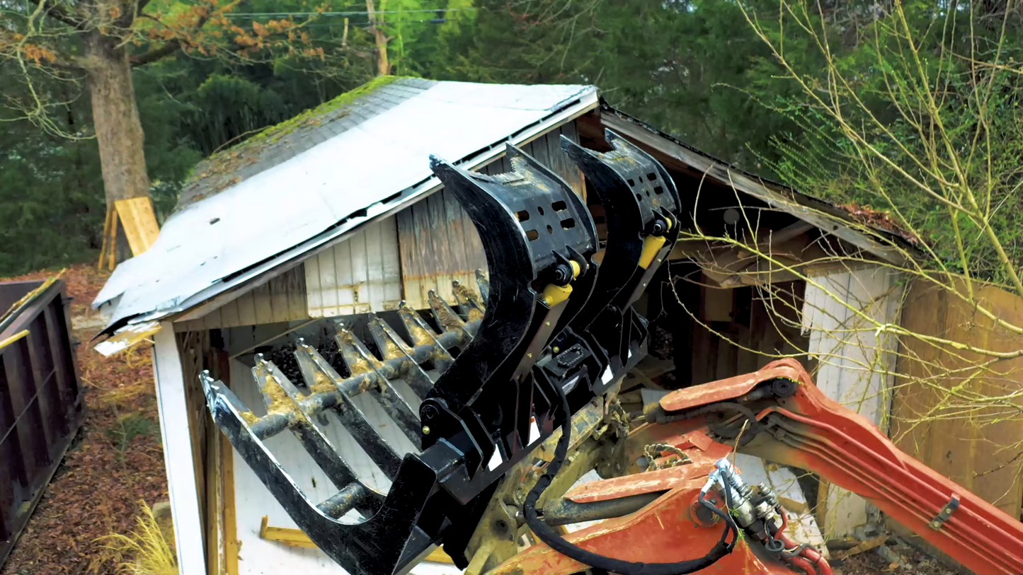CID Severe Duty Grapple Rake | Width 72" & 84" inches | Tine Spacing 6" inches | For Skid Steer