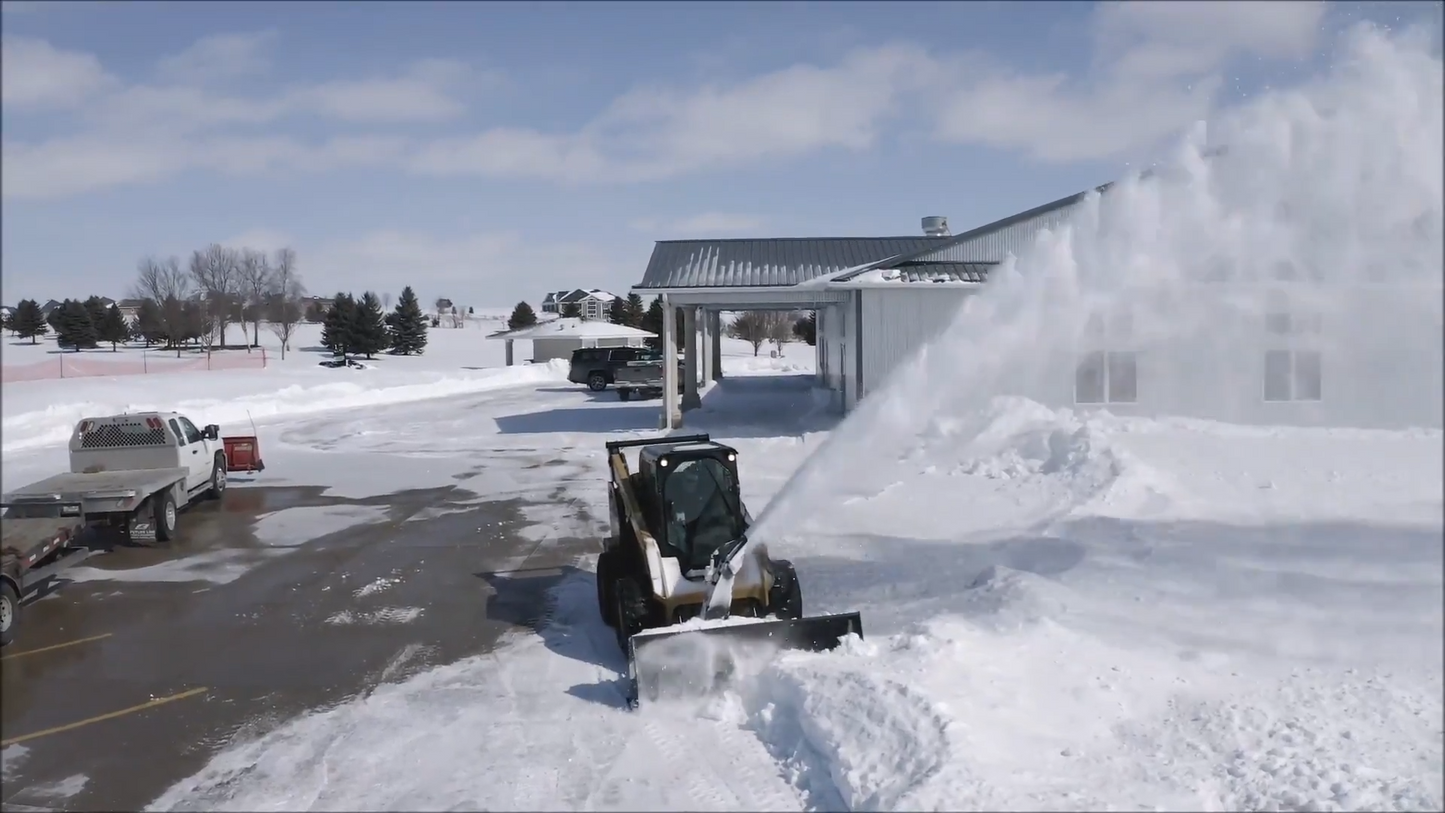 CID Snow Blower | Working Width 60" to 84" inches | Flow Rate 15-25 GPM | For Skid Steer