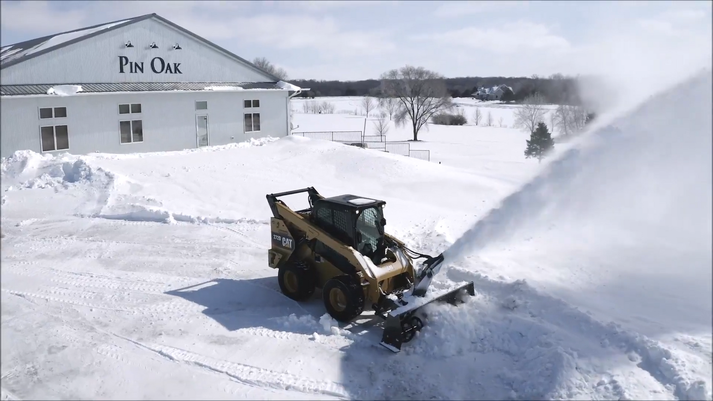 CID Snow Blower | Working Width 60" to 84" inches | Flow Rate 15-25 GPM | For Skid Steer
