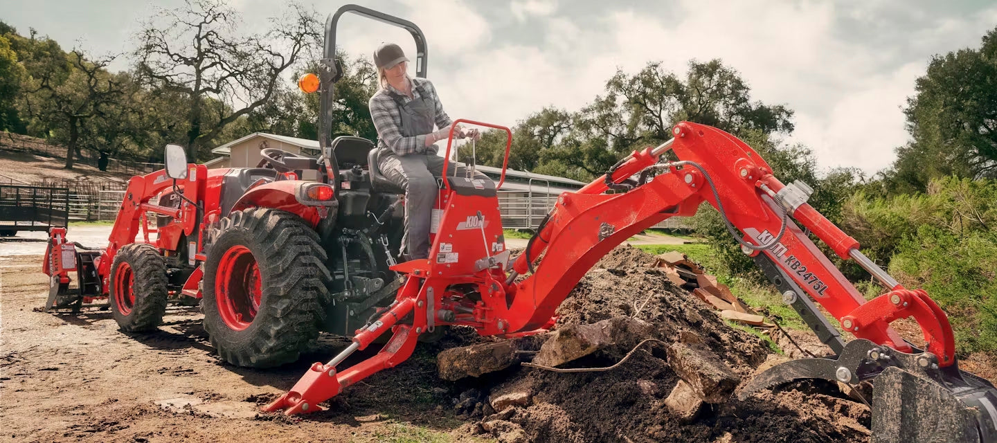 KIOTI | Manual Tractor with Loader | CK3520SE | 54.5" Width | 34.9 HP | For Agricultural and Landscaping Tasks