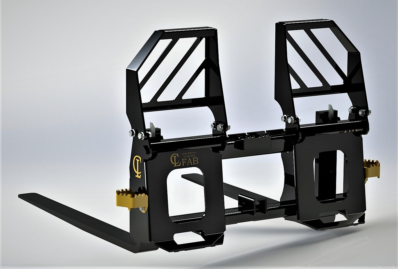 CL Fabrication EZ-Pallet Forks | Width 45" To 84" inches | Oil Flow Range 15 To 25 GPM | For Skid Steer