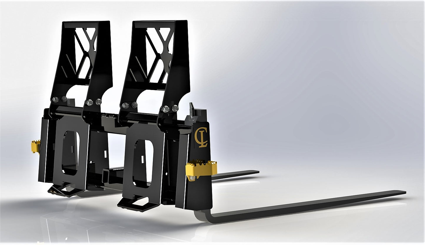 CL Fabrication EZ-Pallet Forks | Width 45" To 84" inches | Horsepower 50 To 100+ HP | For Tractor