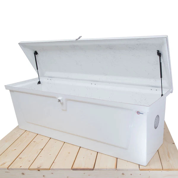 RIO MARINE CUSTOMS | Dock Box | Model CM071-S | 71" W x 24" H x 22" D | Heavy Duty Construction | For Marine Storage