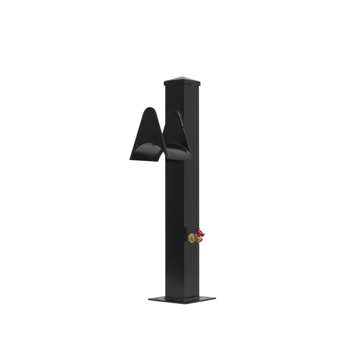 RIO MARINE CUSTOMS | Dock Water Pedestal Stanchion | Model CMPW36-WHT | 36-Inch with Hose Holder | 36" Height | For Marine Water Access
