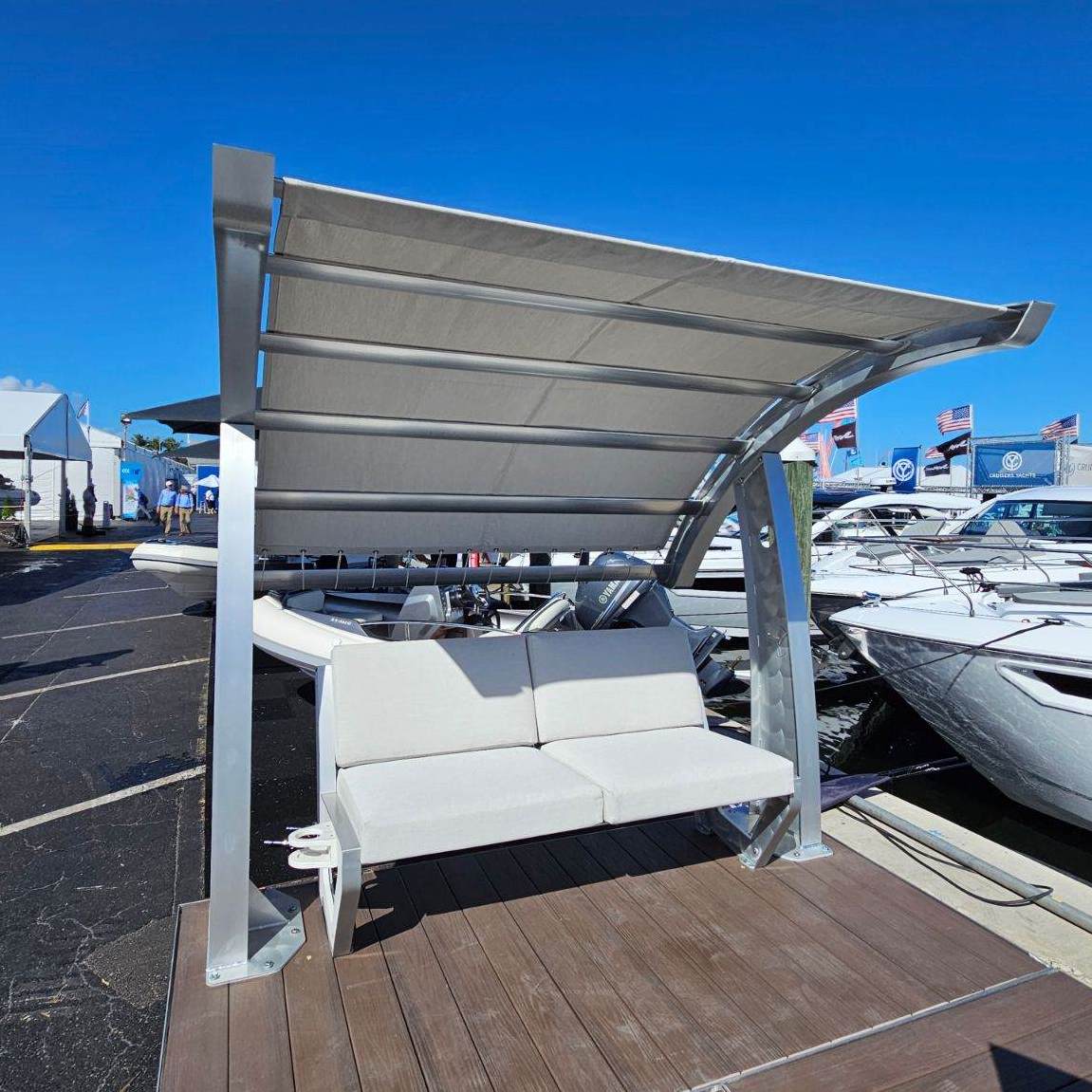 Killer Dock Cabana & Love Seat Outdoor Furniture | Width 48" | Sunbrella Cushions | For Dock, Seawall & Patio