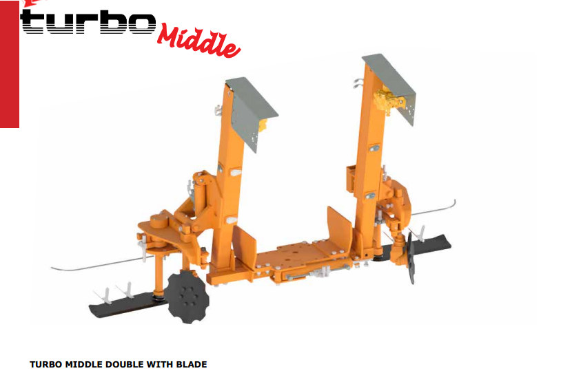 Rinieri Vental Twin Trubo With Blades | Row Width 57"-87" inches | Horsepower 60-80 HP | For Tractor