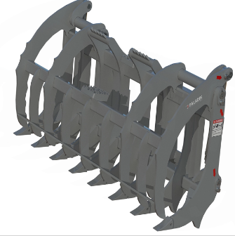Paladin Root Grapple Rake With 84" Hose Kit | 72", 78" & 84" Working Width | For Skid Steer