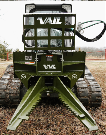Vail Products Outdoor Tree Puller | Working Width 45" inches | Oil Flow 10-15 GPM | For Skid Steers