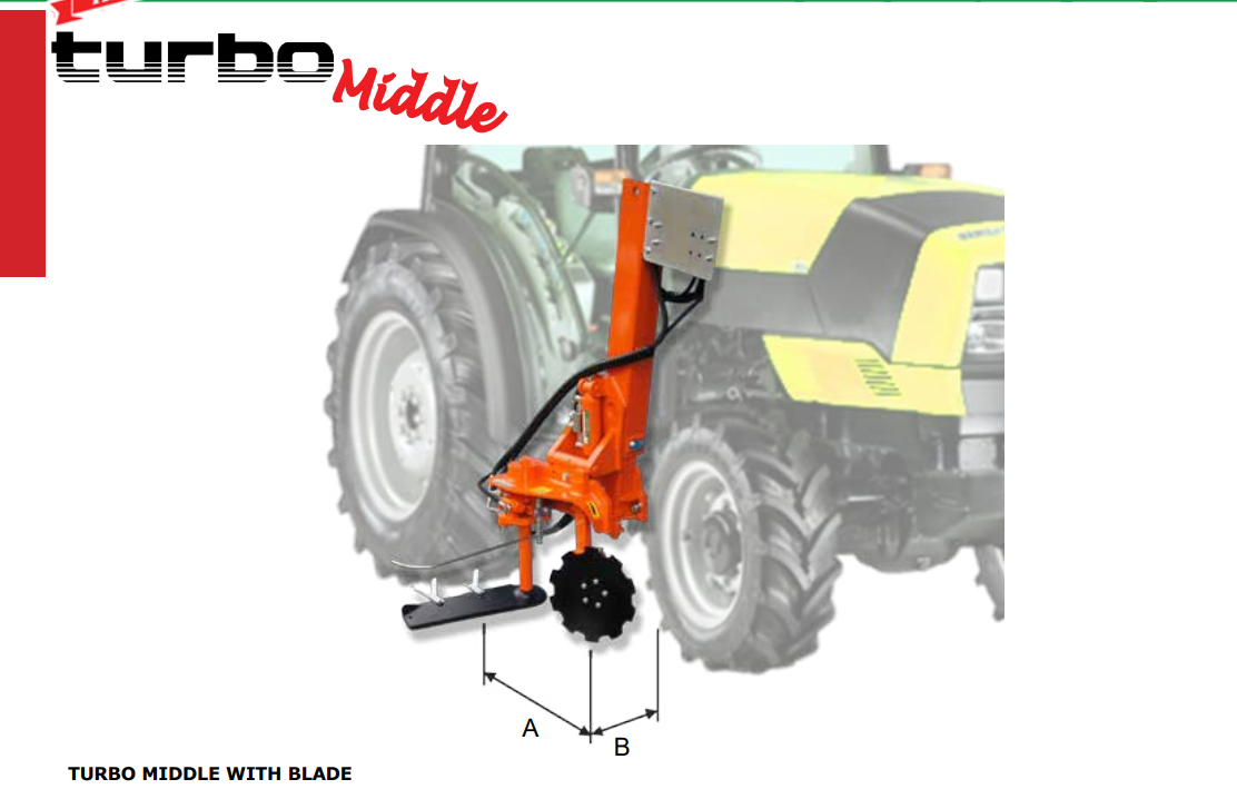Rinieri Vental Turbo With Blade | Width 67" inches | Horsepower 40+ HP | For Tractors