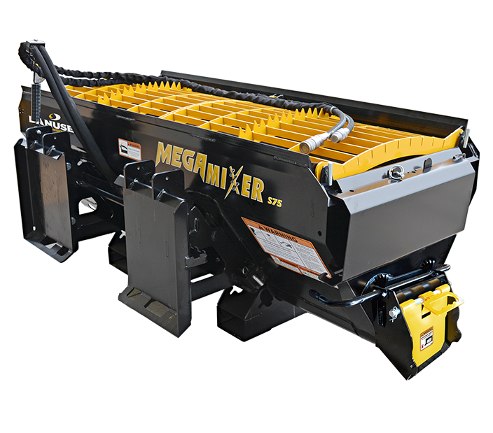 Danuser | Mega Mixer For Concrete, Feed & Bulk Materials | Width 31" | Oil Flow Range 10-25 GPM | For Telehandlers
