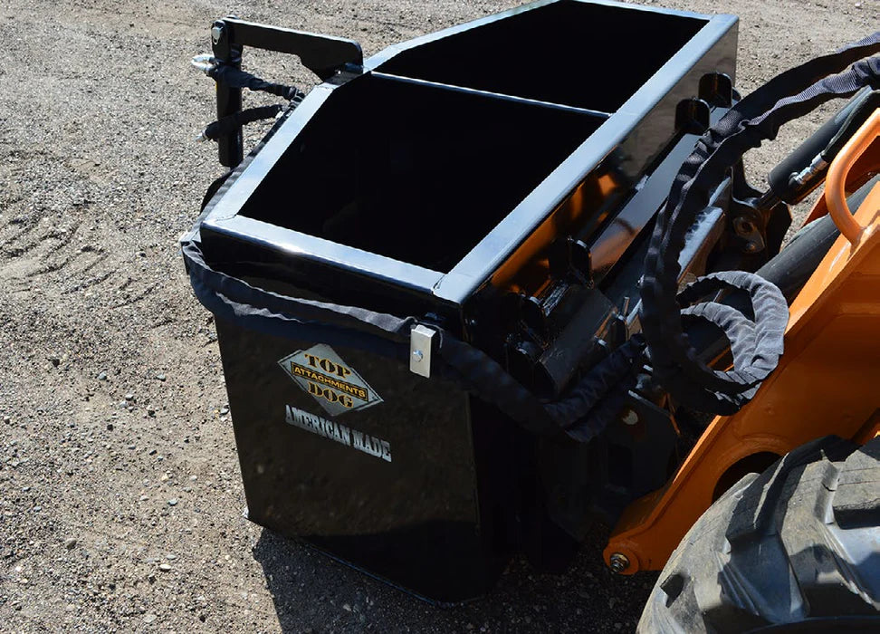 Top Dog Attachments Concrete Bucket | Width 54" | Capacity 1/2 Yard | Oil Flow Range 15-25 GPM | For Skid Steer