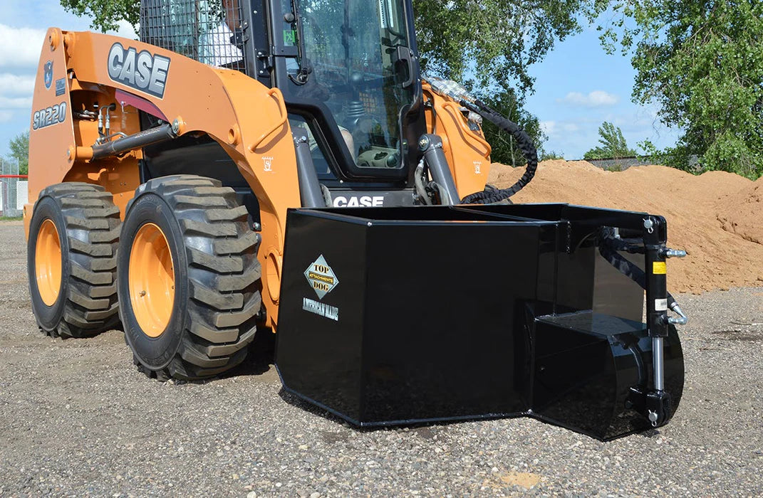 Top Dog Attachments Concrete Bucket | Width 54" | Capacity 1/2 Yard | Oil Flow Range 15-25 GPM | For Skid Steer
