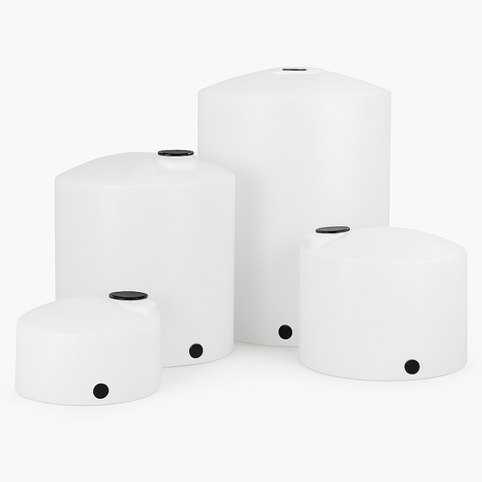 Norwesco 7800 Gallon Plastic Vertical Liquid Storage Tank in White