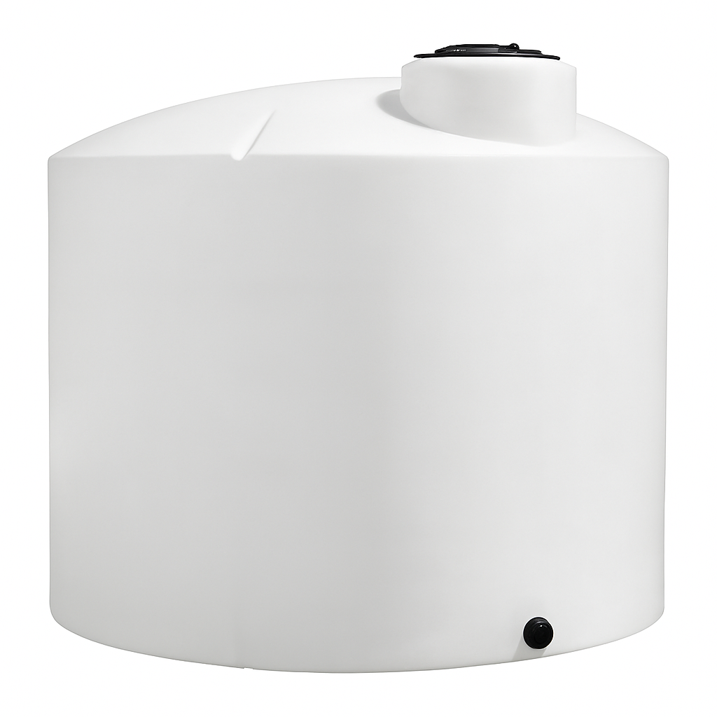 Norwesco 7800 Gallon Plastic Vertical Liquid Storage Tank in White