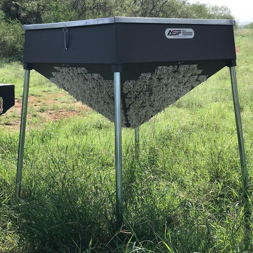 ASF Cottonseed Feeder for Deer & Cattle | Capacity 500lb & 1,000lb | Width 46" & 59" inches