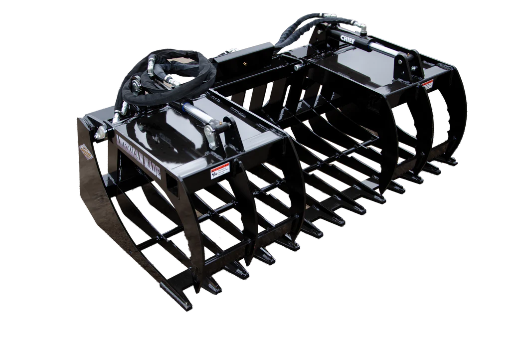 Top Dog Attachments T/S Brush Grapple | Width 60"-72" | Weight 499-548 lbs | Oil Flow Range 15-20 GPM | For Skid Steer