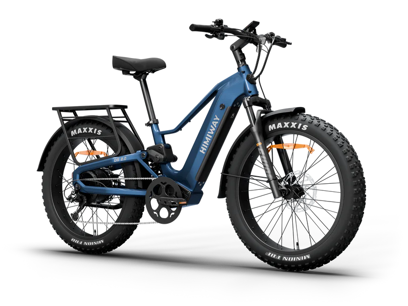 Himiway | Electric Bike | Model D5 2.0 | High-Step & Step-Thru | 750W Hub Motor | 26 x 4.0” Fat Tires | 65 Mile Range | 400 lb Payload | 90Nm Torque | For Commuting, Trail Riding & All-Terrain Adventure