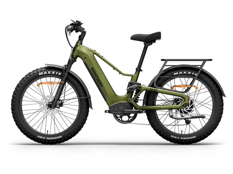 Himiway | Electric Bike | Model D5 2.0 | High-Step & Step-Thru | 750W Hub Motor | 26 x 4.0” Fat Tires | 65 Mile Range | 400 lb Payload | 90Nm Torque | For Commuting, Trail Riding & All-Terrain Adventure