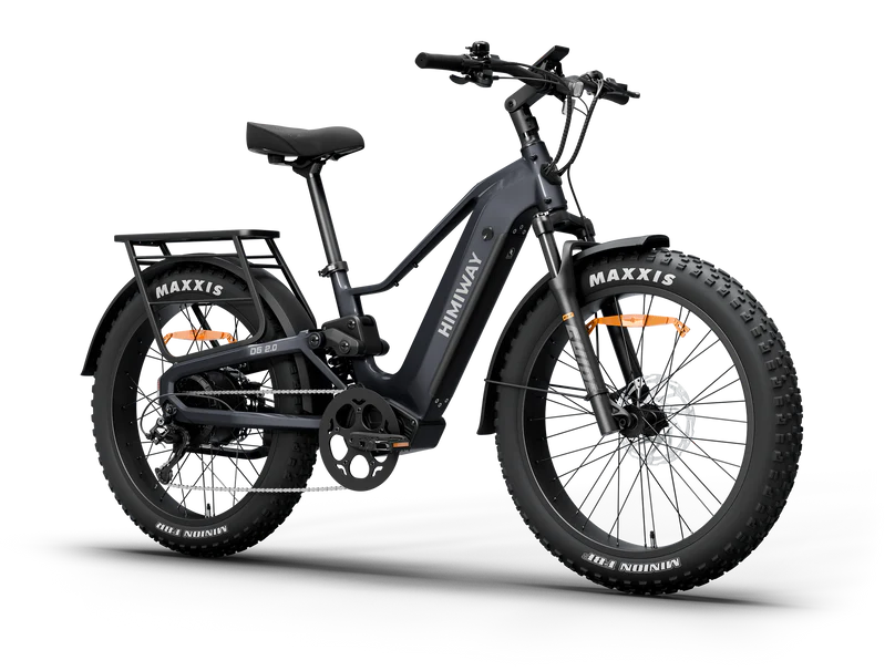 Himiway | Electric Bike | Model D5 2.0 | High-Step & Step-Thru | 750W Hub Motor | 26 x 4.0” Fat Tires | 65 Mile Range | 400 lb Payload | 90Nm Torque | For Commuting, Trail Riding & All-Terrain Adventure