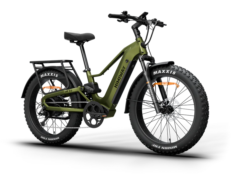 Himiway | Electric Bike | Model D5 2.0 | High-Step & Step-Thru | 750W Hub Motor | 26 x 4.0” Fat Tires | 65 Mile Range | 400 lb Payload | 90Nm Torque | For Commuting, Trail Riding & All-Terrain Adventure