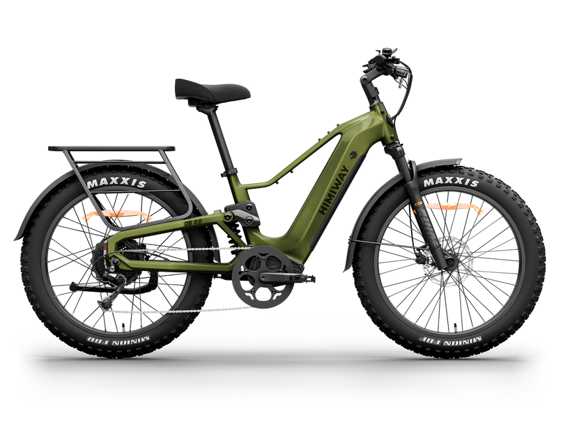 Himiway | Electric Bike | Model D5 2.0 | High-Step & Step-Thru | 750W Hub Motor | 26 x 4.0” Fat Tires | 65 Mile Range | 400 lb Payload | 90Nm Torque | For Commuting, Trail Riding & All-Terrain Adventure