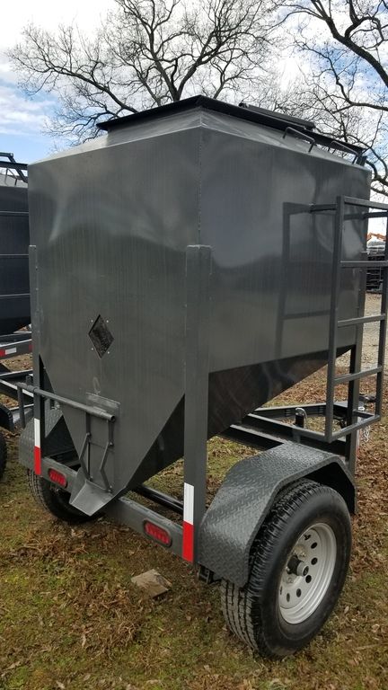 DH Farm | Feed Trailer | Bulk (1 Ton) | Compact Hauler | 3.5k Spring Axle | 8'2" Lid Height | Heavy-Duty Build | For Tractor