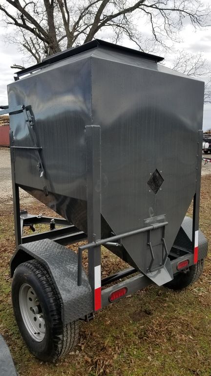 DH Farm | Feed Trailer | Bulk (1 Ton) | Compact Hauler | 3.5k Spring Axle | 8'2" Lid Height | Heavy-Duty Build | For Tractor