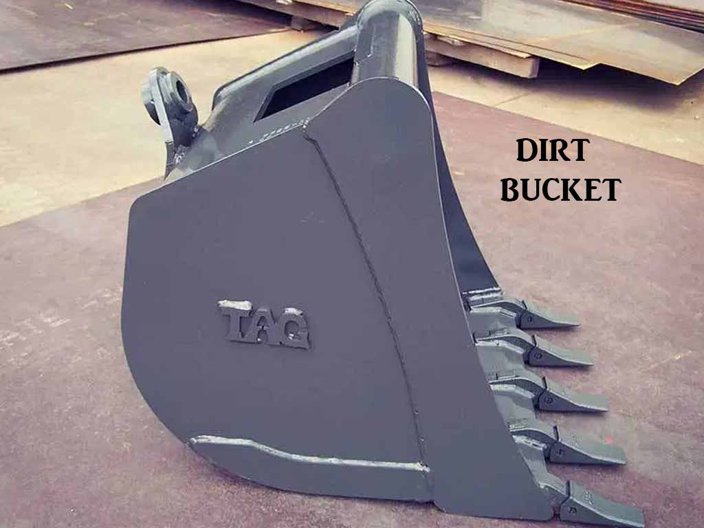 TAG Quick Coupler Dirt Buckets with 1.25" T-Pin | Width 10"–36" | Machine Size 6–7 Tons | For Excavators