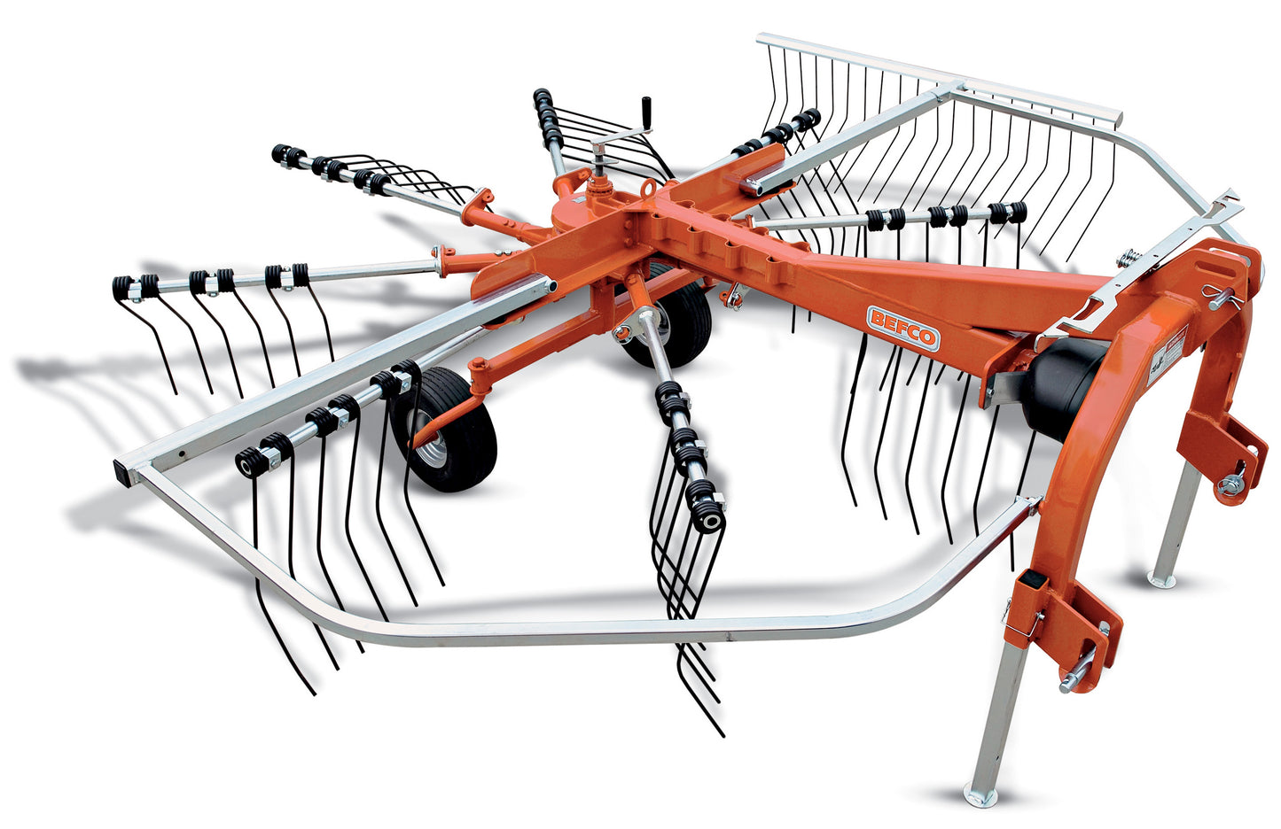 Befco | Rotary Rake | Model DR0-308 | 10′ Working Width | Heavy-Duty Hay Rake | Cat. 1 & 2 | Horsepower 20–50 HP | For Tractors