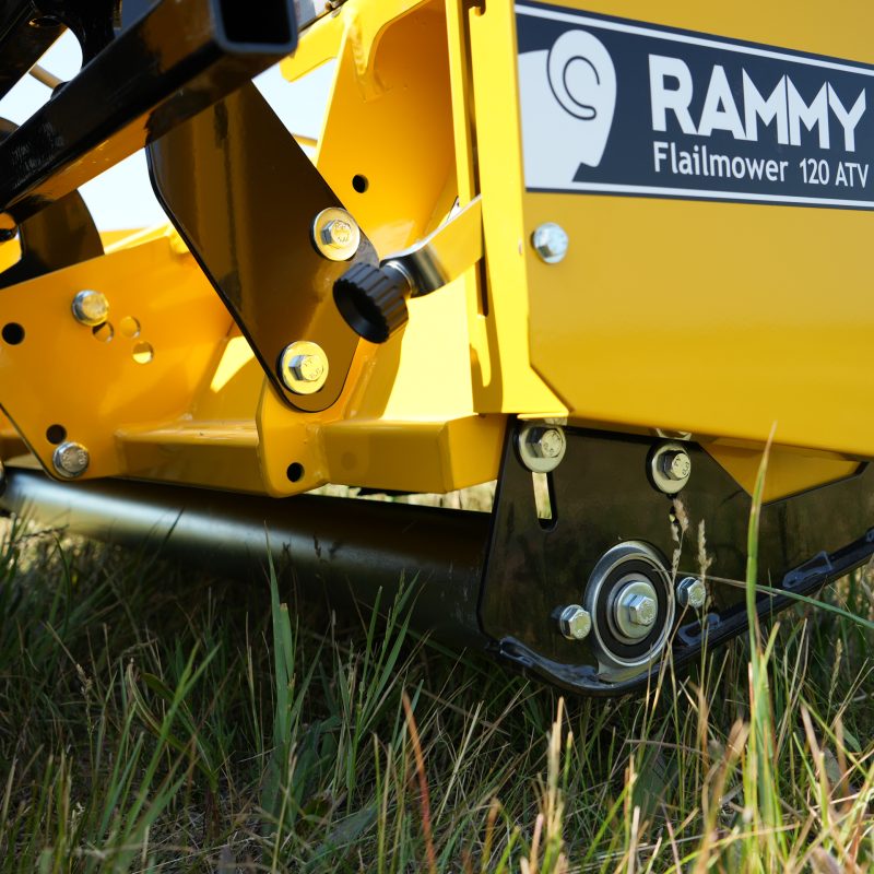 Rammy 48" ATV Flail Mower 120 With Winch and Universal Snowplow Mount Bracket For ATV
