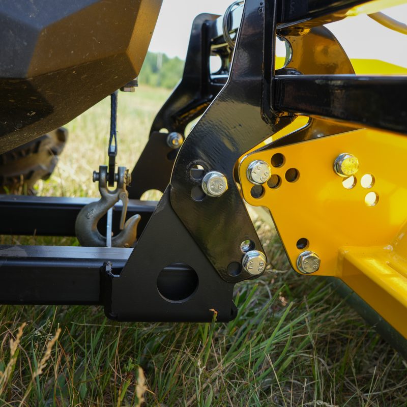 Rammy 48" ATV Flail Mower 120 With Winch and Universal Snowplow Mount Bracket For ATV