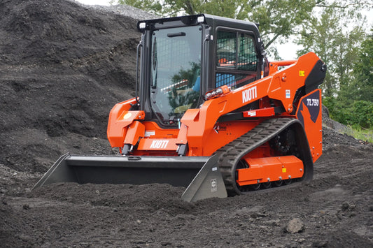 KIOTI Compact Track Loader | Model TL750 Cab | Width 70.9" | Length 116.1" | Height with Cab 81.9" | Hydraulic Flow 21.9 GPM | For Heavy-Duty Tasks